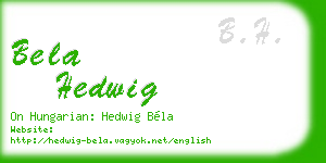 bela hedwig business card